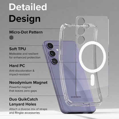 Samsung Galaxy S Series Back Cover case | Fusion Magnetic - Clear
